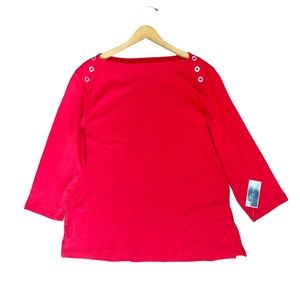 Karen Scott red blouse 0X